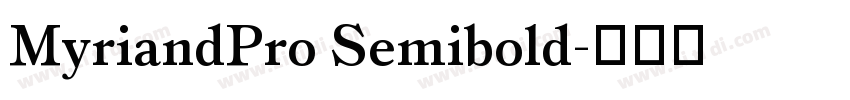MyriandPro Semibold字体转换